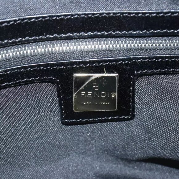 FENDI Zucca Canvas Hand Bag Black Auth hk1179 - Picture 11 of 16